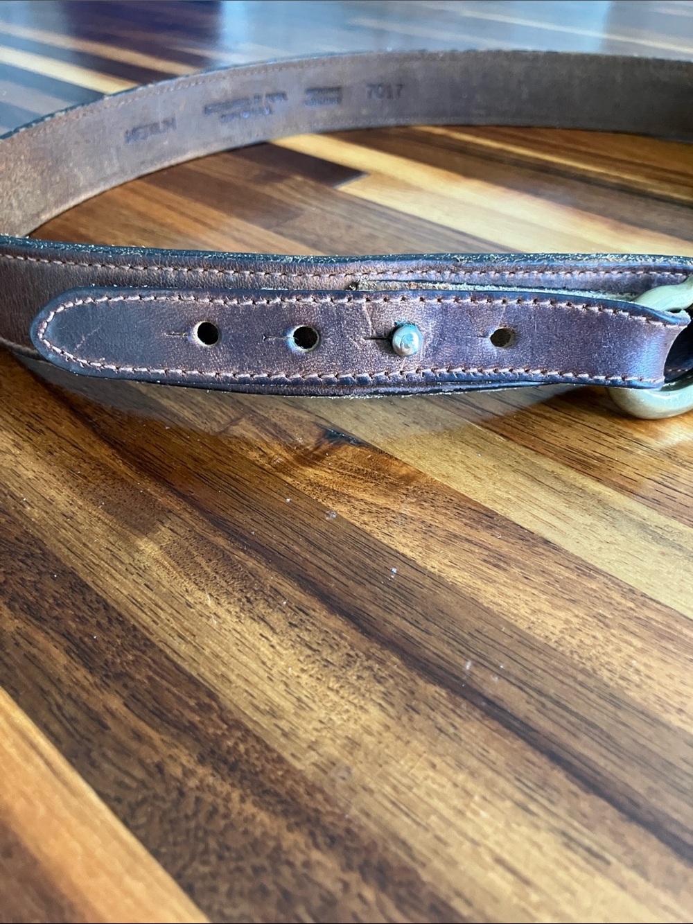 Leather Snap Hook Belt USA Heavy Duty Brown Workwear Unisex